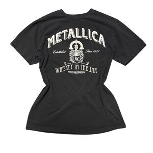 2005 Metallica Whiskey In The Jar Black Graphic T-Shirt Crew Neck Short Sleeve L